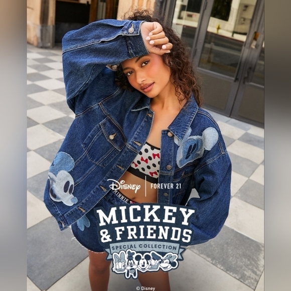 NWT Mickey Mouse Denim trucker jacket by Forever 21 - Picture 2 of 9